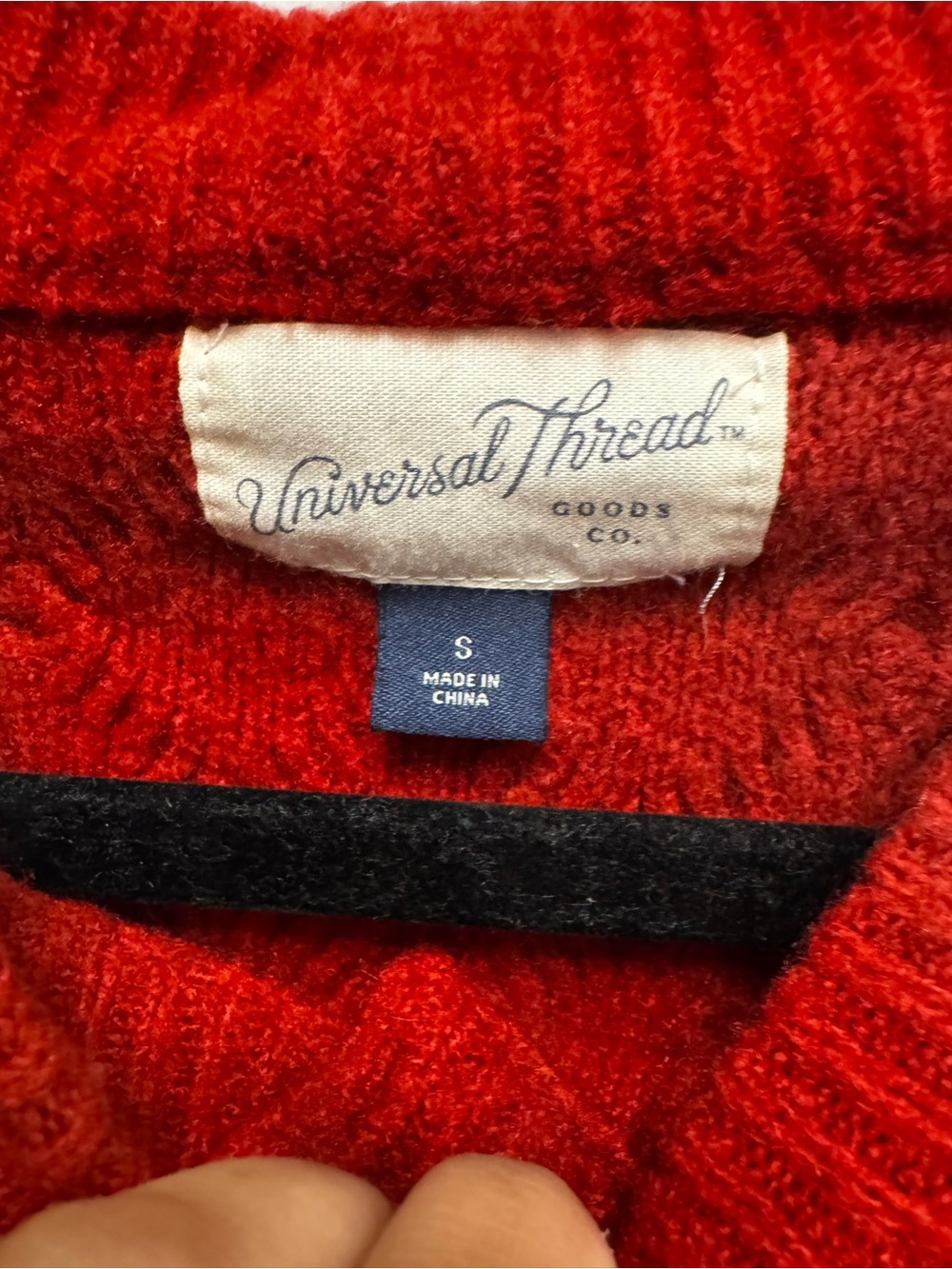 Universal Thread Red Cable-Knit Gold-Button Cardigan - Picture 2 of 3